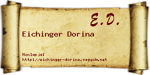 Eichinger Dorina névjegykártya